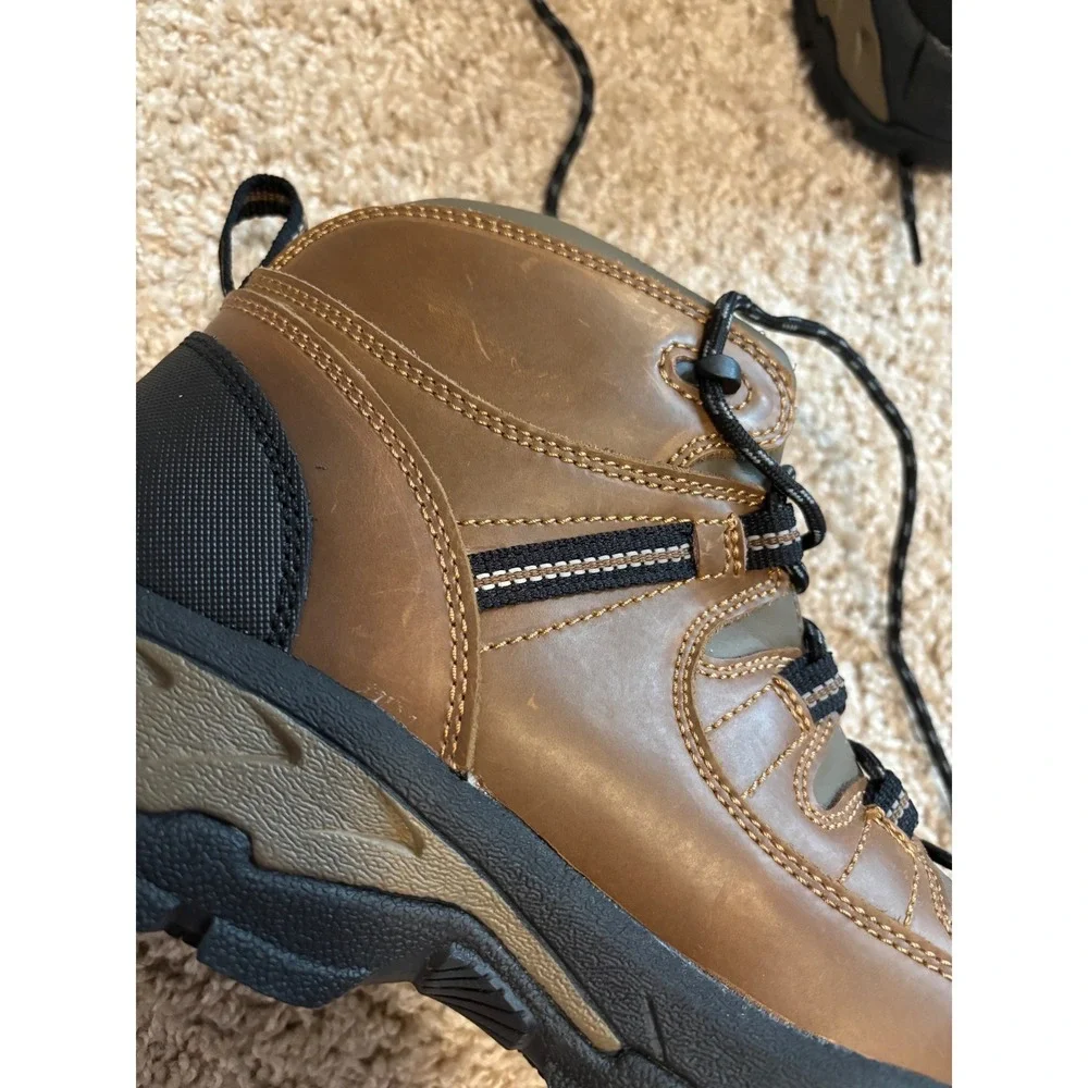 SR Max Mens  10.5 Brown Leather Composite Toe Slip Resistant Work Boots SRM5300